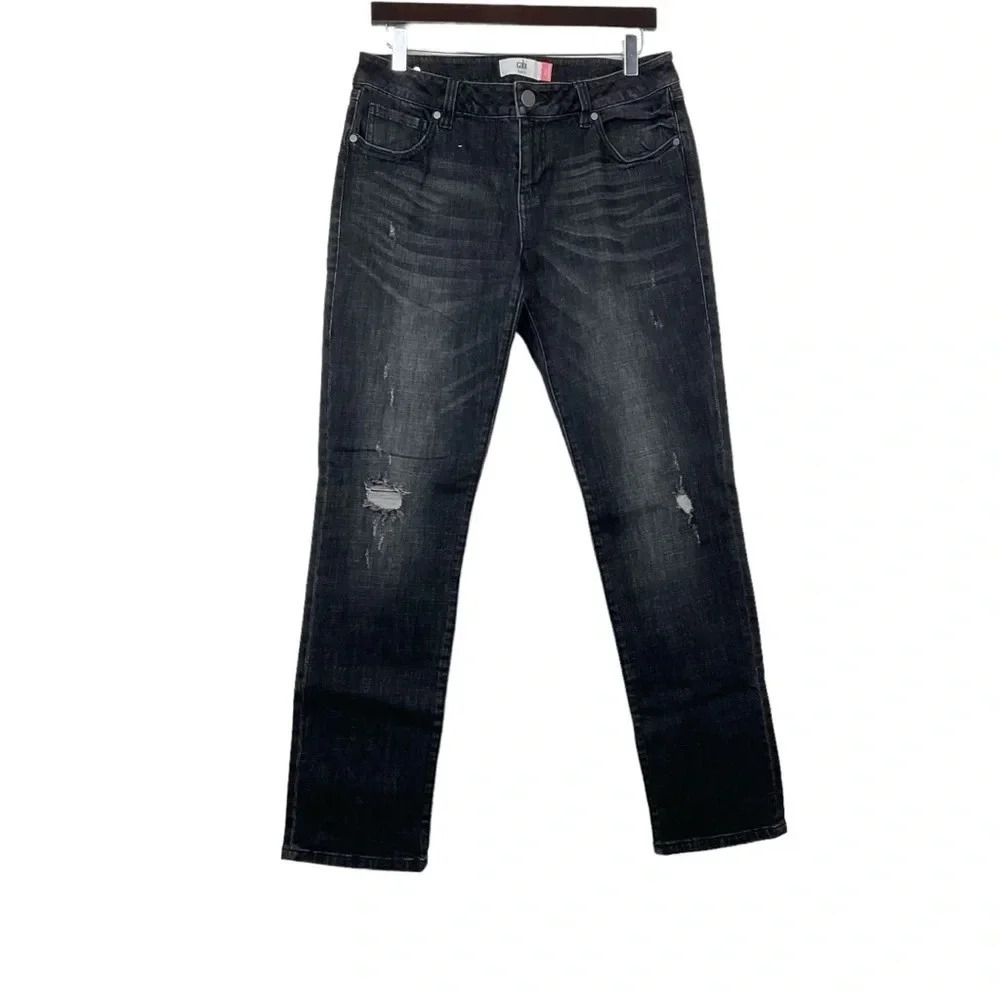 Cabi Black Slim Boyfriend Jeans Size 8